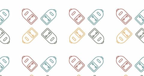 Seamless Backpack Icon Pattern on White Background - Download Free Stock Images Pikwizard.com