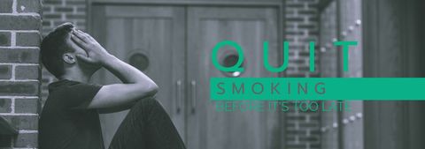 Distressed Man Highlighting Urgency to Quit Smoking