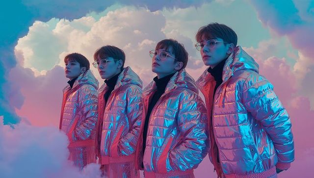 Creative Futuristic Fashion Editorial with Metallic Jackets