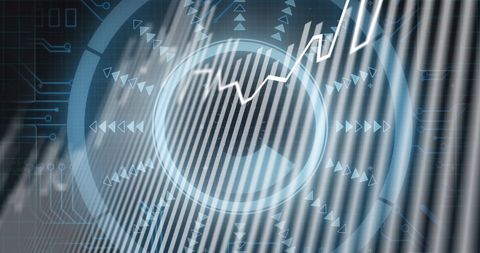 Futuristic Data Processing Interface with Digital Circuitry Elements - Download Free Stock Images Pikwizard.com