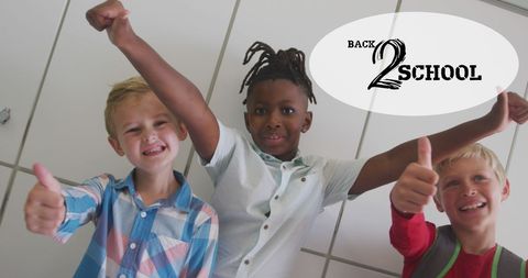 Joyful Children Celebrating Back to School - Download Free Stock Images Pikwizard.com
