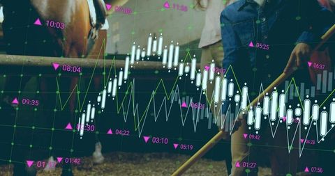 Country farming with finance overlay for business concept