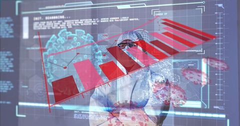 healthcare worker analyzing covid-19 data with statistical graphics - Download Free Stock Images Pikwizard.com