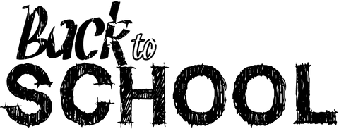 Transparent back to school text on clear background