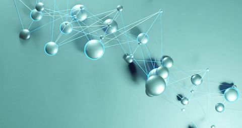 Futuristic Network Connections on Green Background - Download Free Stock Images Pikwizard.com