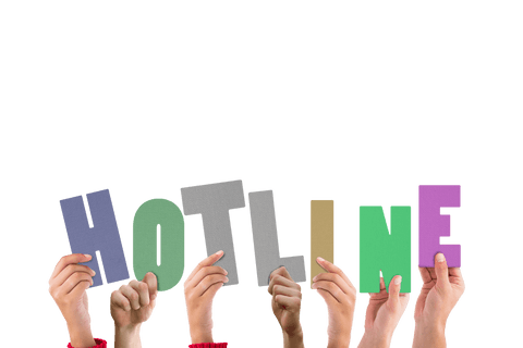 Hands Holding Hotline Text on Transparent Background Vector - Download Free Stock Videos Pikwizard.com