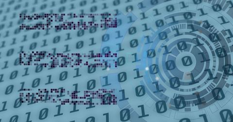 Abstract Binary Code Overlay with Digital Interface - Download Free Stock Images Pikwizard.com