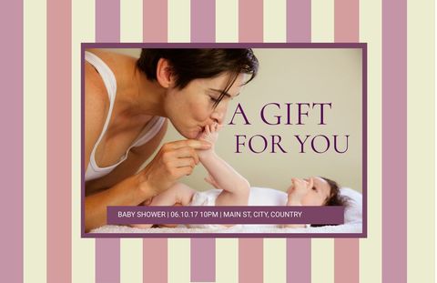 tender mother child moment for baby shower invitation - Download Free Stock Templates Pikwizard.com