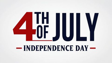 Bold Typography Design Celebrating July 4th Independence Day