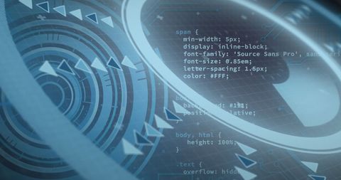 Futuristic Data Processing with Virtual Interface and Coding Elements - Download Free Stock Images Pikwizard.com