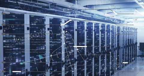 Data Processing and Analysis in Modern Server Room - Download Free Stock Images Pikwizard.com