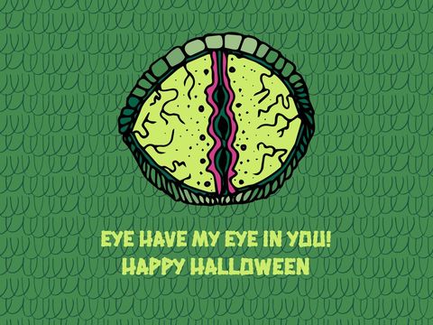 Playful Eyeball Taco Illustration for Halloween Greetings - Download Free Stock Templates Pikwizard.com
