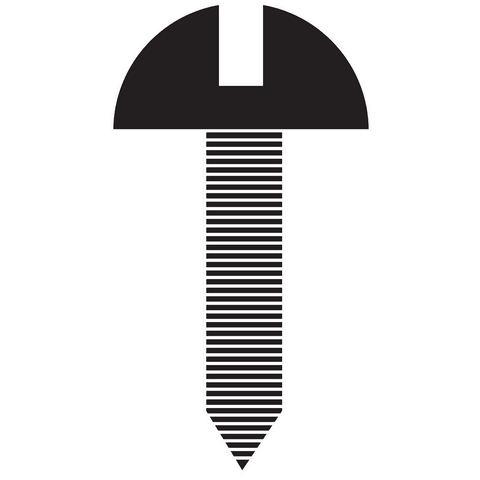 Black nail on transparent background vector illustration