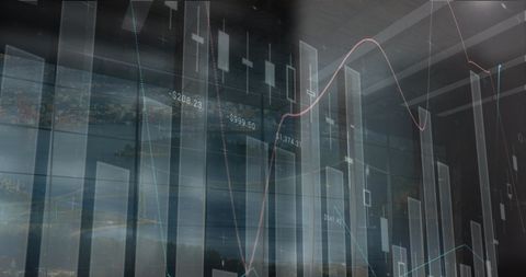 Cityscape Reflections Intermingled with Technology Futures