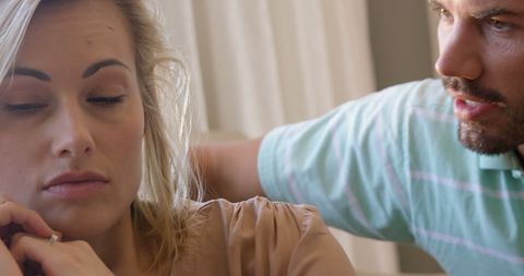 conflicted couple having intense home discussion - Download Free Stock Images Pikwizard.com