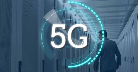 Business Professional in 5G Enabled Server Corridor - Download Free Stock Images Pikwizard.com