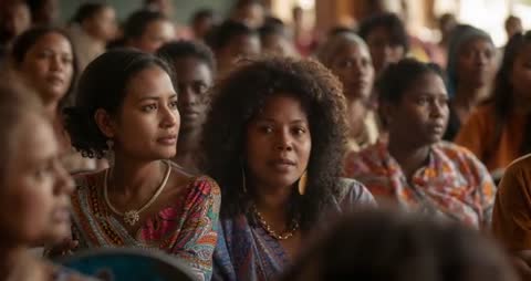 Engaged Audience in Multi-Ethnic Community Meeting