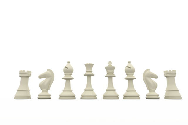 Transparent White Chess Pieces Aligned in Row - Download Free Stock Videos Pikwizard.com