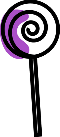 flat lollipop icon with swirling design on transparent background - Download Free Stock Videos Pikwizard.com