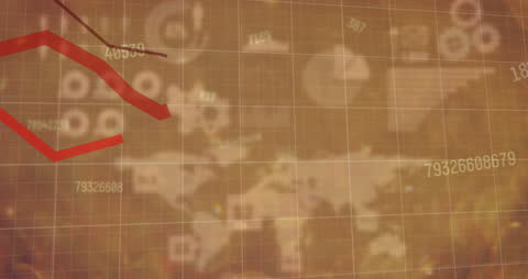 Dynamic Financial Data Animation Global Business Infographic