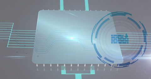 digital circuit with futuristic data interface - Download Free Stock Images Pikwizard.com