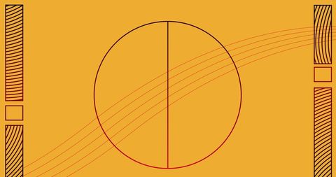 Digital Abstract Sports Field Design with Yellow Background