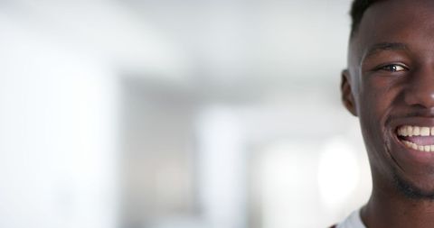 Happy African American Doctor Smiling in Hospital Environment