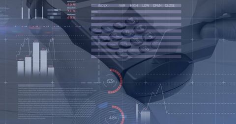 Financial Data Analytics Overlay on Shop Interior with Technology Concept - Download Free Stock Images Pikwizard.com