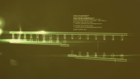 Digital Interface with Data Streams Over City Background