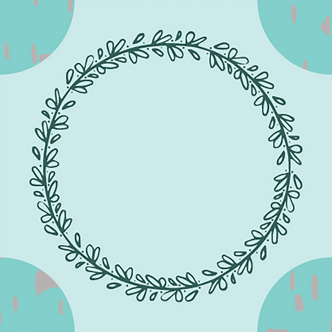 leafy wreath with minimalist patterns on transparent background - Download Free Stock Videos Pikwizard.com