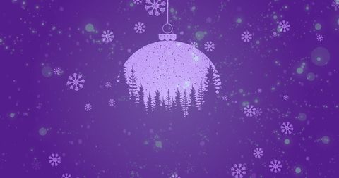 Whimsical Winter Scene on Christmas Bauble