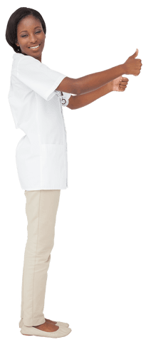Transparent Smiling Female Doctor Giving Thumbs Up - Download Free Stock Videos Pikwizard.com