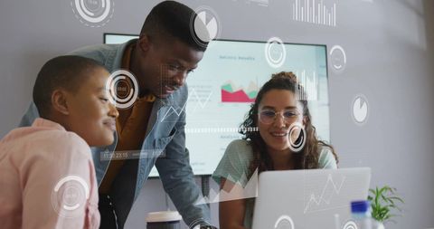 Business Team Collaborating on Data Analytics