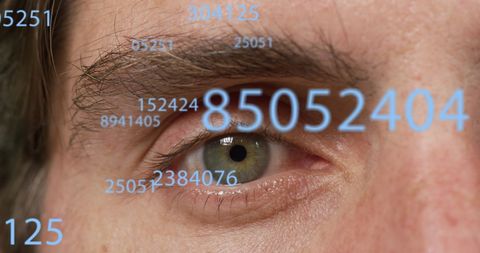 Digital Data Overlaying Human Eye Visualizing Technology - Download Free Stock Images Pikwizard.com