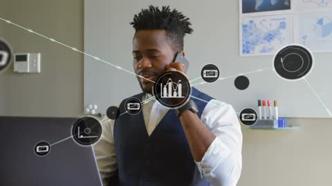 Network of Connections and Business Communication Concept