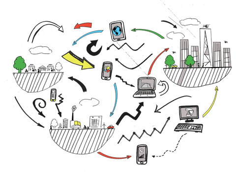 digital network connecting cities and devices on transparent background - Download Free Stock Videos Pikwizard.com