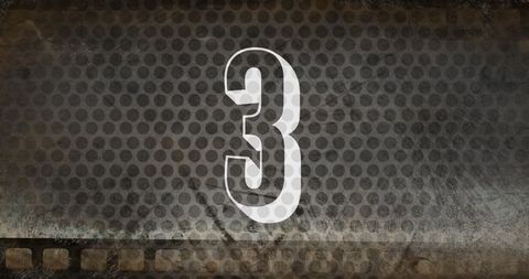 Dynamic Number Three Countdown with Grungy Texture - Download Free Stock Images Pikwizard.com