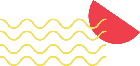 abstract minimalist red sun and yellow waves on transparent background - Download Free Stock Videos Pikwizard.com
