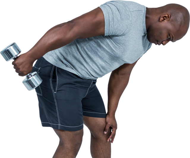 Fit Man Exercising with Dumbbell in Transparent Background - Download Free Stock Videos Pikwizard.com