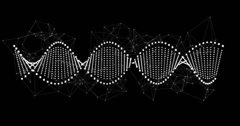 Abstract DNA Helix with Network Connections