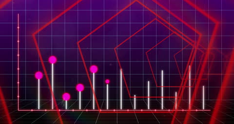 Dynamic Animated Graph with Futuristic Patterns
