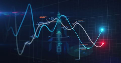 Futuristic Data Analytics Over Technical Blueprint Design - Download Free Stock Images Pikwizard.com