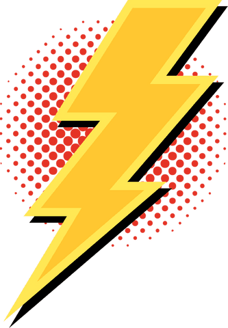 dynamic comic-style lightning bolt on transparent background - Download Free Stock Videos Pikwizard.com