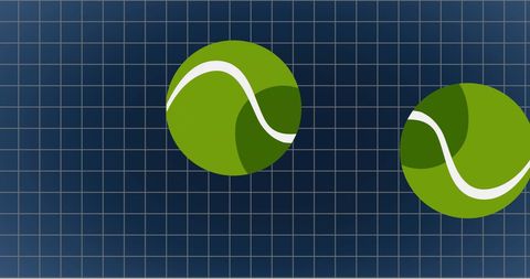 Digital Tennis Ball Illustration on Grid Pattern - Download Free Stock Images Pikwizard.com