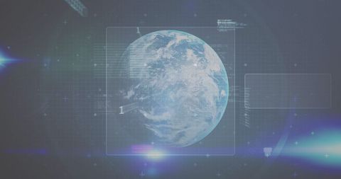 Futuristic Digital Interface with Data Around Earth - Download Free Stock Images Pikwizard.com