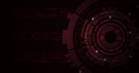 Abstract Digital Interface Background With Red Circular Graphic - Download Free Stock Images Pikwizard.com