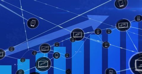 Financial Data Insights with Arrow and Bar Graphs