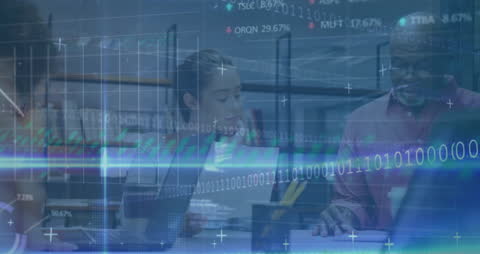 Global Financial Data with Diverse Professionals Collaborating