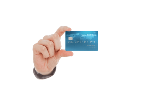transparent hand holding blue credit card for finance and banking concepts - Download Free Stock Videos Pikwizard.com