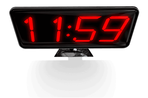digital clock display showing 11:59 on transparent background - Download Free Stock Videos Pikwizard.com
